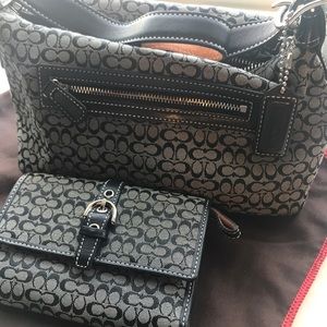 Coach handbag and matching wallet